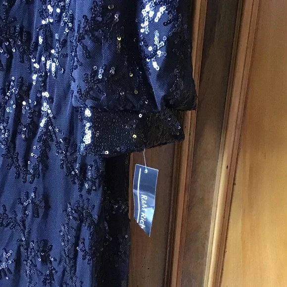 R&M Richards Black Sequin Formal Gown - Picture 3 of 11
